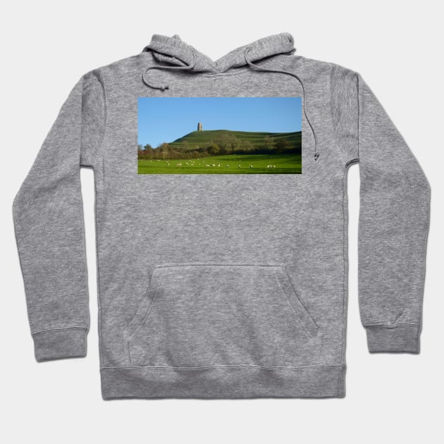 Glastonbury Tor summer vista Hoodie by stevepaint